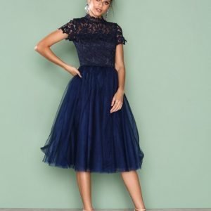 Chi Chi London Devon Dress Skater Mekko Navy