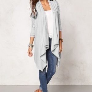 Chiara Forthi Dip Hem Cover-Up Light Grey Melange