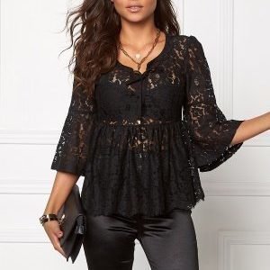 Chiara Forthi Giovanna Lace Top Black