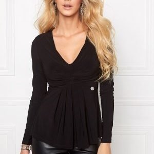 Chiara Forthi Naemi Pleated Top Black