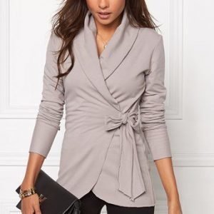 Chiara Forthi Neuletakki Jersey Wrap Cardigan Myyränruskea
