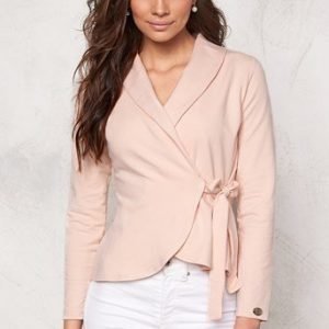 Chiara Forthi Neuletakki Short Jersey Wrap Cardi Roosa