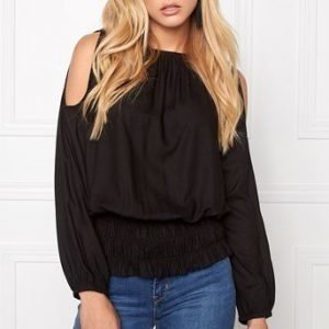 Chiara Forthi Paita Cold Shoulder Top Musta