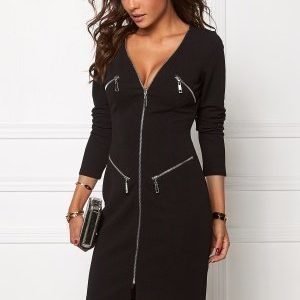 Chiara Forthi Tailored Zip Dress/Jacket Black / Silver