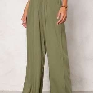 Chiara Forthi Ultra Soft Wide Pants Khaki green