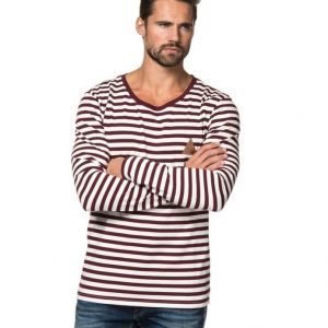 Clay Cooper Ocean L/S Wine Stripe