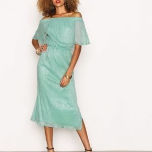 Closet Off The Shoulder Gathered Dress Maksimekko Green