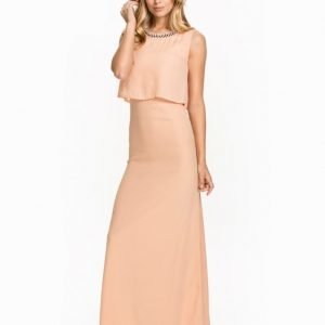 Club L Diamonte Overlay Open Back Maxi Dress