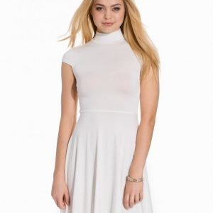 Club L Essentials High Neck Skater Dress Skater Mekko Creme