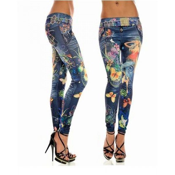 Cool butterfly girl jeans print leggins