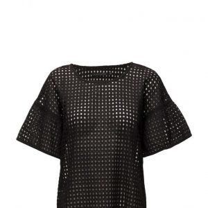 Coster Copenhagen Square Lace Top W. Short Sleeve lyhythihainen pusero