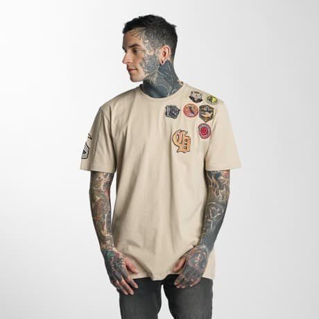 Criminal Damage T-paita Beige