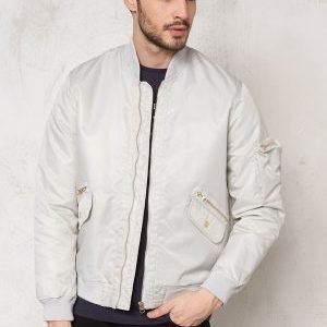 D.Brand Golden Zip Bomber Jacket Grey