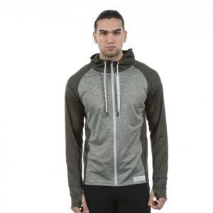 Dcore Symmetric Zip Hoodie Vetoketjuhuppari Vihreä