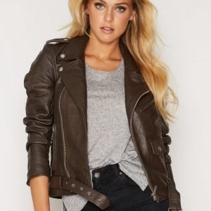 Deadwood Biker Jacket Nahkatakki Brown