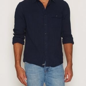 Denim & Supply Ralph Lauren 1PK Reg-Long Sleeve Sport Kauluspaita Midnight Blue