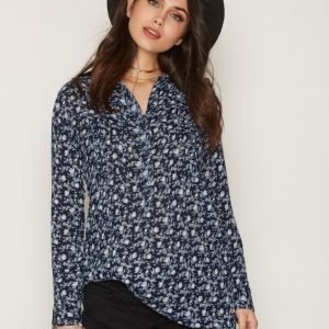 Denim & Supply Ralph Lauren Pintuck Long Sleeve Casual Dress Pitkähihainen Mekko Floral / Navy