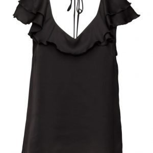 Designers Remix Ula Ruffle Top lyhythihainen pusero