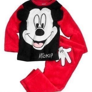 Disney Mickey Mouse Fleecesetti Punainen Musta