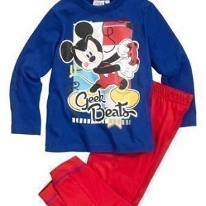 Disney Mickey Mouse Pyjama Sininen Punainen