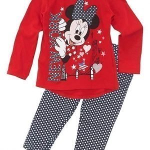 Disney Minnie Mouse Pyjama Punainen Tummansininen