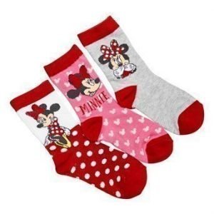 Disney Minnie Mouse Sukat 3-Pakkaus Eri värejä