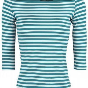 Dolly And Dotty Gloria Off Shoulder Retro Striped Top Naisten Pitkähihainen Paita