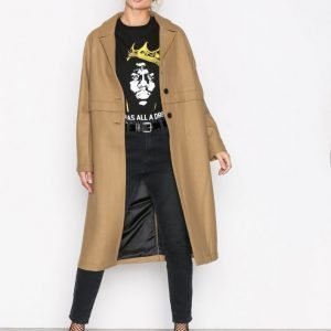 Dr Denim Debbie Coat Pitkä Takki Beige