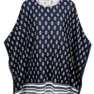 Dress In Poncho Yönsininen / Valkoinen