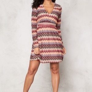 Dry Lake Ziczac Long Sleeve Dress Multi