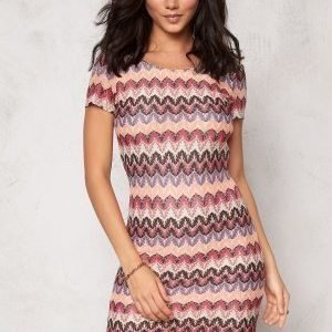 Dry Lake Ziczac Short Sleeve Dress Multi