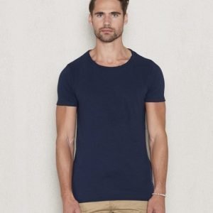 Dstrezzed Basic Crew Slub Tee Dark Navy Melange