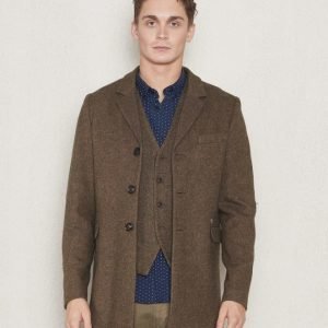 Dstrezzed Coat Wool Tweed Coffe Melange