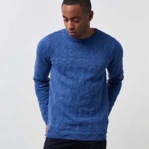 Dstrezzed Round Neck Linen Blend Royal Blue