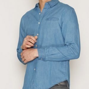 Edwin Better Shirt Indigo Broken Kauluspaita Indigo Mist