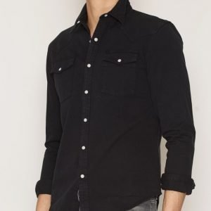 Edwin Memphis Shirt Natural Kauluspaita Black