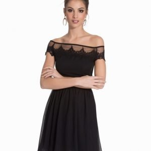 Elise Ryan Bardot Lace Skater Dress