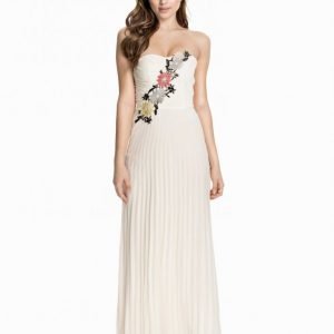 Elise Ryan Flower Embellished Maxi Dress Maksimekko Cream