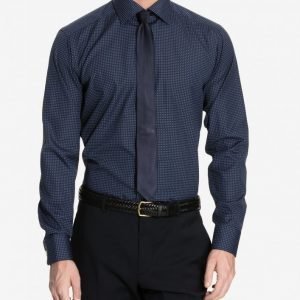 Eton Brighton Poplin Slim Shirt Kauluspaita Tummansininen