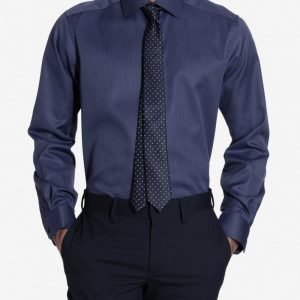 Eton Cambridge Twill Regular Shirt Kauluspaita Blue
