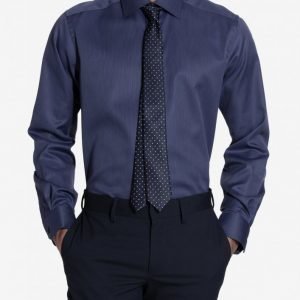 Eton Cambridge Twill Regular Shirt Kauluspaita Blue