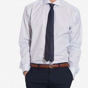 Eton Cut Away Collar Poplin Shirt Kauluspaita Valkoinen