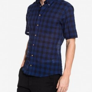 Eton Muslin Slim Shirt Kauluspaita Blue