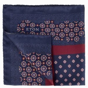 Eton Pocket Square Taskuliina Sininen