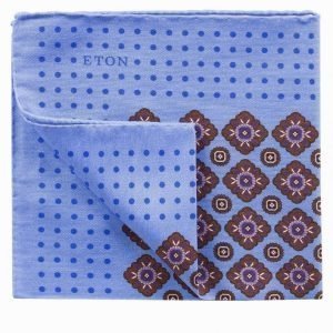 Eton Pocket Square Taskuliina Sininen