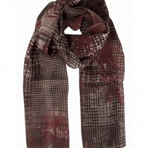 Eton Scarf Kaulahuivi Valkoinen/ruskea