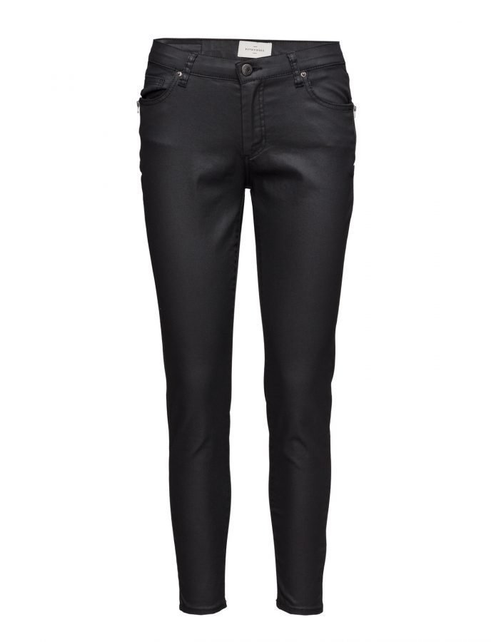 FIVEUNITS Penelope 374 Zip Black Coated Jeans skinny farkut ...