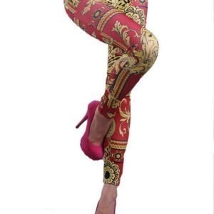 Fashion Leggings Red and gold