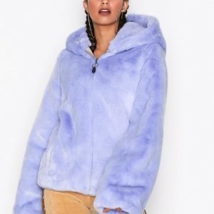 Fenty Puma By Rihanna Faux Fur Shawl Collar Jacket Tekoturkki Violetti