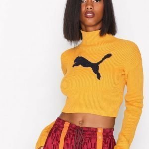Fenty Puma By Rihanna Ls Loose Turtleneck Sweater Neulepusero Keltainen